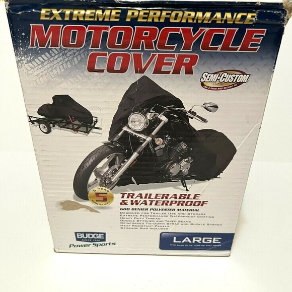 Budge Trailerable Waterproof Motorcycle L Cover Extreme Performance Semi-Custom - Picture 6 of 10
